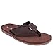 Nautica Men's Flip Flop, Rustic Style Fabric Lined, Beach Sandal-Banks-Brown-12