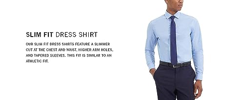 Image of Kenneth Cole REACTION Unlisted Men's Slim Fit Solid Cotton Spread Collar Full Sleeves Formal Dress Shirt