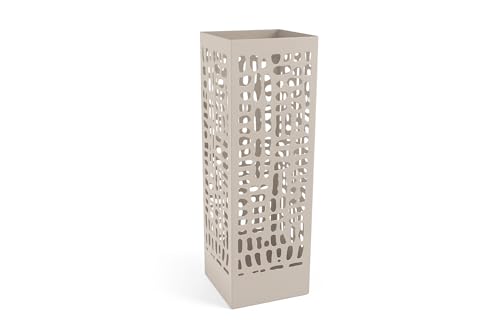 NORDIQ - Paraguero Metálico - Paragueros Modernos y Decorativos - Paragueros Originales para Entrada, Recibidor, Oficina o Comercio | Paragüero de Diseño Elegante y Funcional - Diseño Lineal - Beige