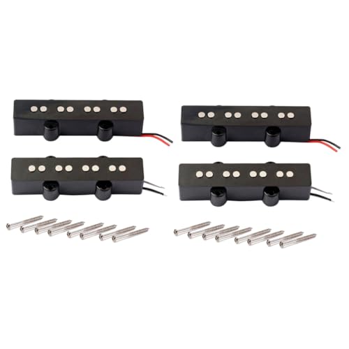 ibasenice 8 Strings Guitar Pickup Set Jb Bass Pickups Bridge Neck Open Style v Magnets Easy Install Gmb07
