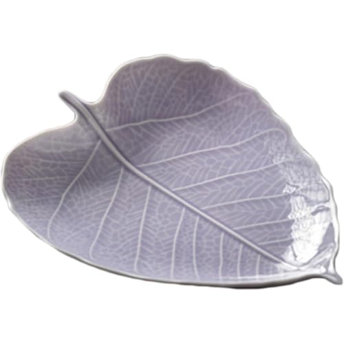 KQQKディッシュ食器とカトラリーディッシュワンタッチパスタカレーサラダデザート和風カフェ磁器電子レンジで加熱可能多目的メイン陶器かわいい葉タイプ (デザイン03)