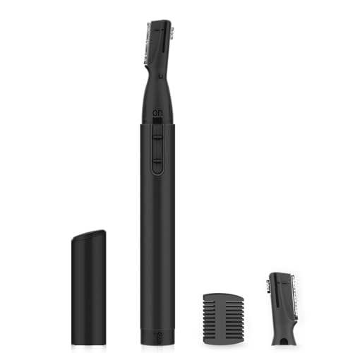 aisleek Eyebrow Trimmer, Facial Hair Trimmer Precision Detailer with Rinseable Blade, Battery...