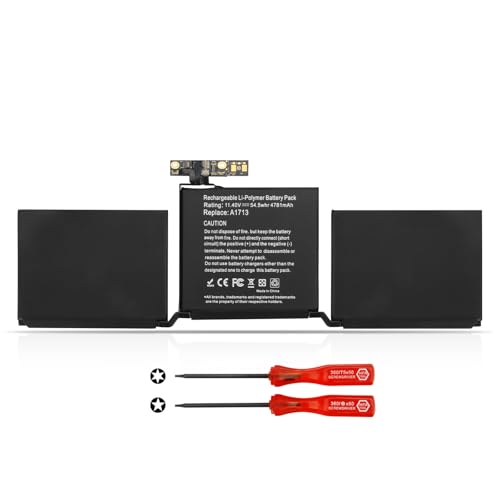 A1713 A2171 Batería para Mac-Book Pro 13' A1708(Late 2016 Mid 2017) A2159 (Touch Bar 2019) A2289 (Touch/2020) A2338(M1 2020/M2 2022) EMC 3164 2978 3301 3456 3578 8162 MacBookPro15,4 MacBookPro16,3