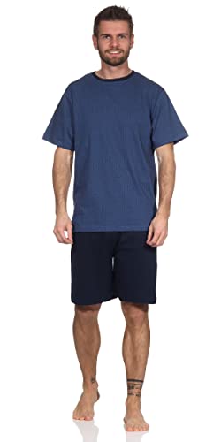 Good Deal Market Pijama corto para hombre, varios modelos, tallas alemanas, M, L, XL, XXL, Allover On Blue, L Cover