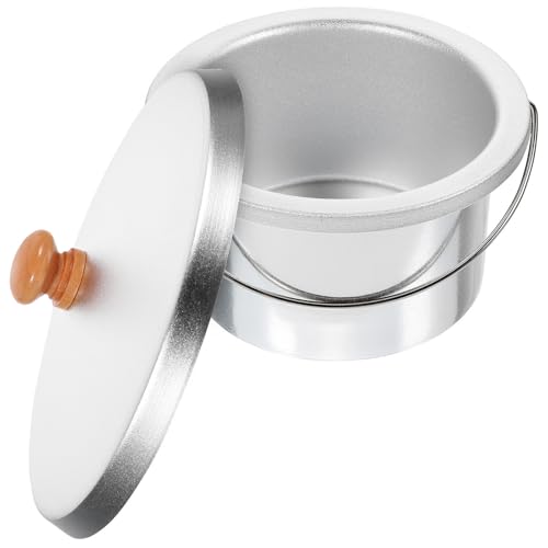 TEHAUX Calentador de Cera Doble de Aluminio con Tapa, Recipiente para Depilación 600cc Seguro y Fácil de Mantener para Máquina de Derretir Cera