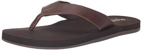 Flojos Cole Genuine Leather Perforated Strap Mens Sandal
