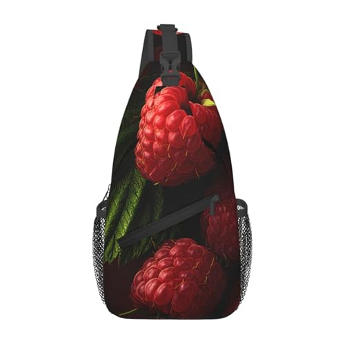 Raspberry Multi Functional Adjustable Single Shoulder Crossbody Bag,Casual Chest Bag, Suitable For Daily Travel,Unisex