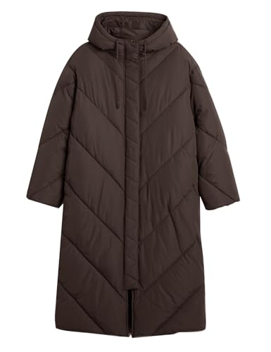 Flygo Womens Long Puffer Coat Long Sleeve Padded Winter Down Coats Hooded Parka Jacket2