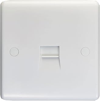 Eurolite Enhance White Plastic 1 Gang Tel Socket Master