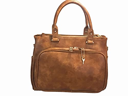 Multi Zippers Fashion Locking Faux Leather Concealed Carry Gun Shoulder Bag3