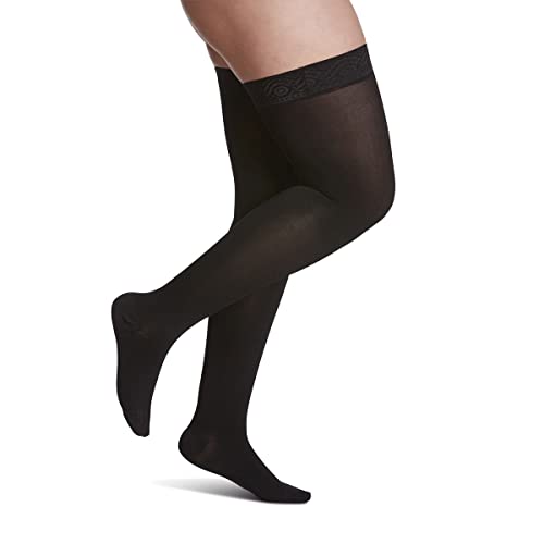 Image of SIGVARIS 862NSSW36 20-30 mmHg Select Comfort Thigh Highs-Sm-Shrt-Suntan