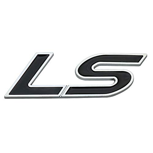 Image of 2Pcs LS Nameplate Emblem Badge LH RH Replacement for Chevrolet Silverado Tahoe Suburban Truck SUV (Black)