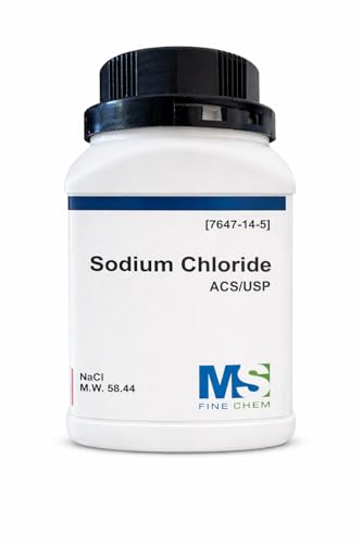 Sodium Chloride ACS Grade 99% High Purity Crystals 500 Grams (1.1 lb)