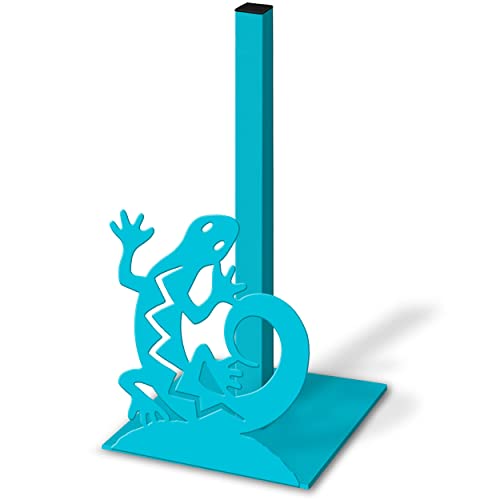 Southwestern Theme Gecko Design Metal Paper Towel Holder in Satin Seaside - Image 3