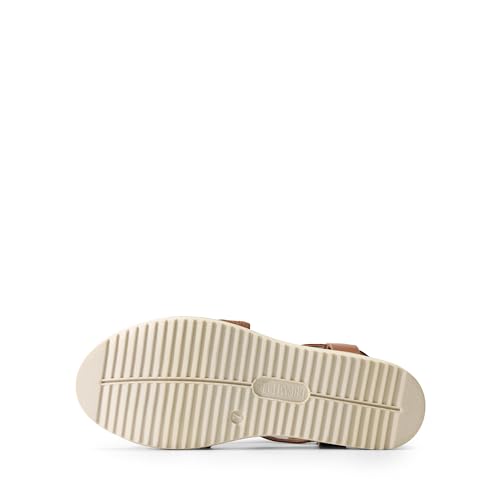 DREAM PAIRS Women's Comfortable Low Wedge Sandals, Open Toe Slip On Strappy Flat Sandals Light-weight Summer Shoes4