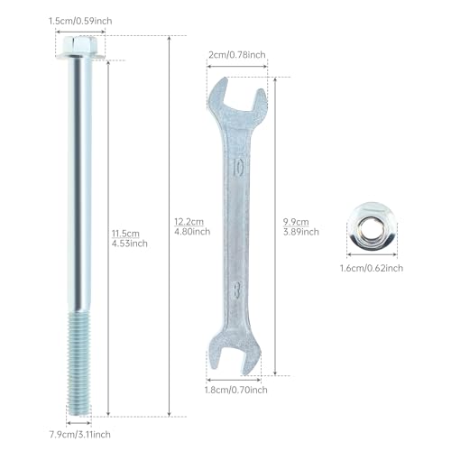 Image of Windance 8mm x 115mm Engine Mounting Bolts Nuts M8 Engine Top Bottom Fixing Screws Spanner Wrench Kit Aftermarket Replacement Parts for 50cc 70cc 90cc 110cc 125cc 140cc ATV Dirt Quad Pit Bike