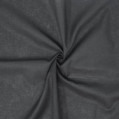 ROC-lon 100% Cotton 108 Wide Preshrunk Lightweight Quilt Backing Fabric for Sewing and Craft Solid Black 3 Yard Cut