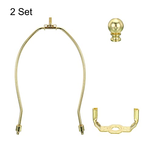 PATIKIL 8.5 Inch Lamp Harp Kit with Finial, 2 Set Detachable Shade Bracket Holder - Image 4