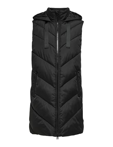 JdY Damen Jdyskylar Padded Hood Waistcoat Otw Noos Jacke Schwarz M EU