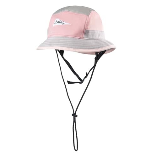 Image of Color-Blocked Fisherman Style Sun Hat for Outdoor Camping, Surfing & Vacations - Wide Brim, UV Protective, Anti-Slip