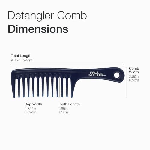 Image of Paul Mitchell Detangler Comb, Wide Tooth Comb Detangles Wet or Dry Hair