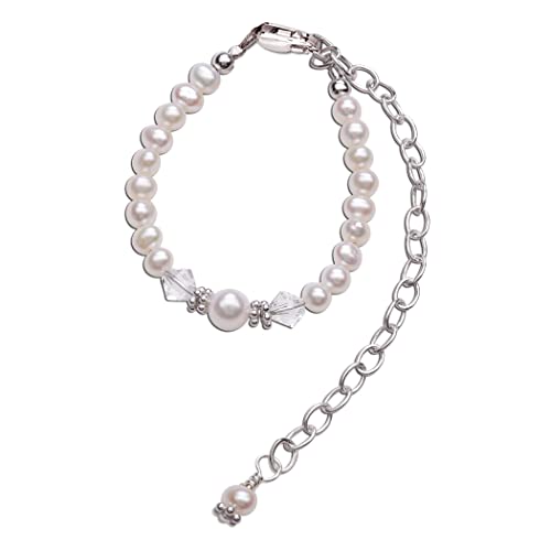 Cherished Moments BABY-B-GIRL Cherished Babe To Bride Keepsake Bracelet In Sterling Silver And Cultured Pearls For Baby Girl thumb #1