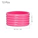 MECCANIXITY Tennis Racket Silicone Racquet Grip Ring Racket Band Rubber Ring Non Slip Absorbent Overgrip in Place for Badminton Squash Handle, Fuchsia 10Pcs