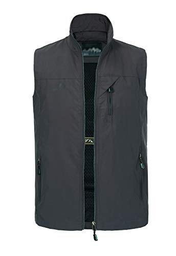 Image of Hbufnha Men's Lightweight Vest Outdoor Windbreaker Vest Jacket For Golf Safari Travel Fishing Hiking Vest