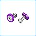 A ABSOPRO 20 Pcs Car Motorcycle Purple M6 Fender Bumper Washer Bolt Nuts Kit Aluminum Alloy Engine Bay Fastener Item Replacement