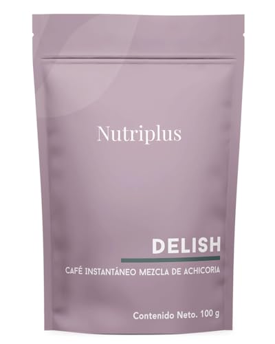 Nutriplus Mezcla de café soluble y achicoria. Las raíces de achicoria molidas en polvo proporcionan el soporte de inulina, fibras prebióticas para el metabolismo, mejorando el sistema digestivo 100 g