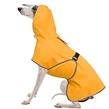 FUAMEY Large Dog Raincoat | Belly Guard, Harness Hole, Fits Morning Hikes, Waterproof, Reflective Straps, Beagle