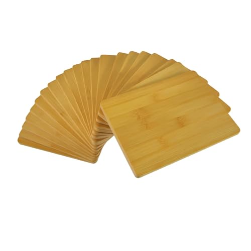 Set of 24, 8"X6" Bulk Wholesale Plain Blank Bamboo Cutting