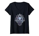 21WCDD00081A-001 Dungeons & Dragons Holo Dice Geometric Maglietta con Collo a V