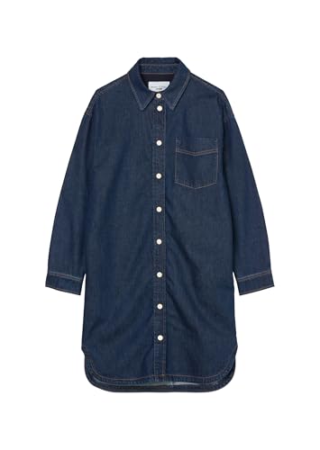Marc O'Polo Denim Damen Cordkleid aus Bio-Baumwolle Oversize Fit, Blau (Dark Blue Multi 21), XS