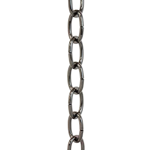 Image of RCH Hardware CH-S56-11S-GUN Steel Chandelier Chain 9 Gauge, Gunmetal (1 Foot)
