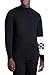 Karl Lagerfeld Paris Men's Contrast Stripe and Logo On Sleeve Turtleneck Sweater, Black/White