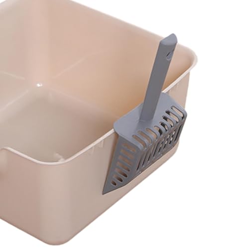 ?????? Cat Litter Box for Indoor Cats Anti Splashing Cat Litter Container Smooth High Sided Cat Toilet Sandbox Sifting Litter Basin, Coffee, 35cmx35cmx18cm