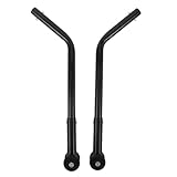 GARVALON Aluminum Alloy Wheelchair Anti-Tip Wheels Pair, Black Replacement Caster Assembly with Anti Rollback Safety Accessory for Universal Electric and Manual Mobility Chairs