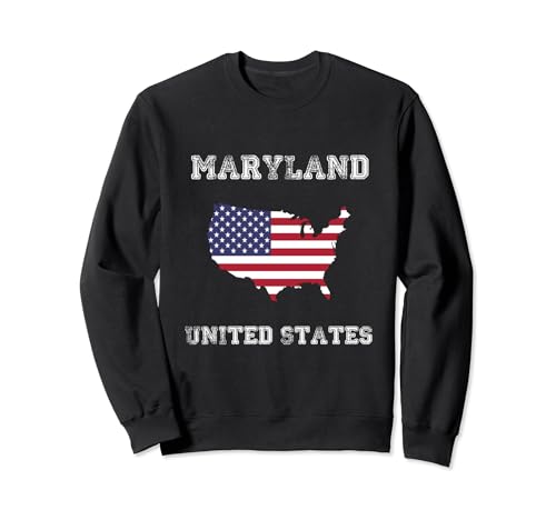 Drapeau américain rétro du Maryland Sweatshirt