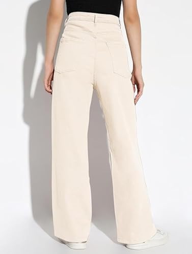 Image of ADBUCKS Wide Leg Jeans for Women | Jeans Pant for Women | High Rise Jean I