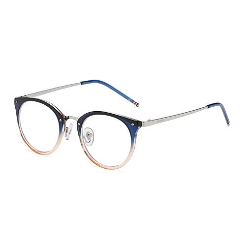 DONNA Stylish Clear Lens Glasses Samll Circle Frame Blue Light Blocking for Computer DN08-YF