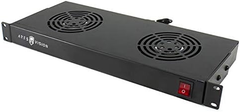 Dual 1U Cooling Air Circulating Fans for 19'' Wide Standard Server Cabinet/Rack (Dual Fans)