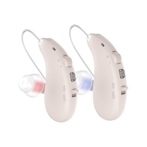 Amplificador Auditivo Recargable, Retroauricular, Amplificador de Sonido RIC, Izquierda y Derecha, Uso Sencillo, Invisible, Manual Español, 6 Canales, Cancelación de Ruido, GM 363