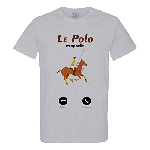 T-Shirt Homme Coton Bio Sport Cheval au Col Rond