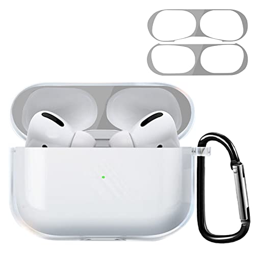 YAODLE AirPod pro 2 �P�[�X�y�_�X�g�K�[�h�t���z Airpods 2 pro �p �P�[�X TPU�f�� ���C�����X�[�d�\ �h�o �����h�~ �t�b�N�t�� (�N���A& �V���o�[�[�_�X�g�K�[�h)
