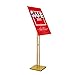 Produktbild KIKIRon-Office Infoständer Höhenverstellbar Geneigte Oberfläche Plakatständer Stand-Metall Plakatständer, Ständer Sign Austauschbare Werbung Stand for Aktivitäten Display (Gold)