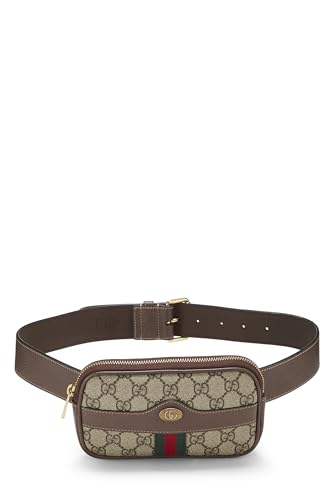 Gucci, Pre-Loved Brown GG Supreme Canvas Ophidia Belt Bag Small, Brown