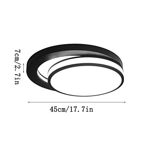 Plafonnier LED acrylique moderne de 17" avec éclairage de toit ajustable - 5