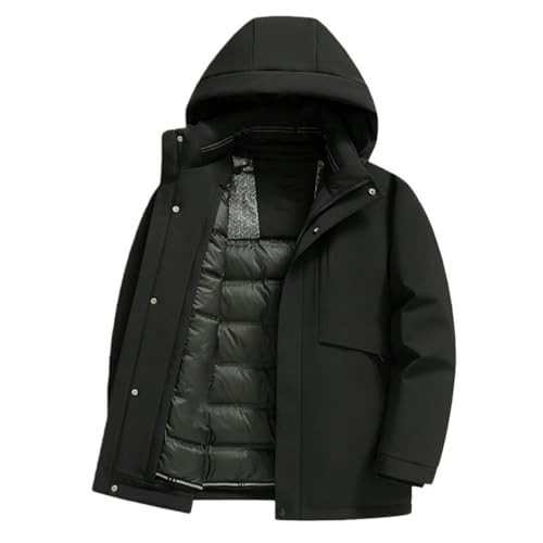 Doudoune homme chaude avec doublure amovible veste hiver noire M