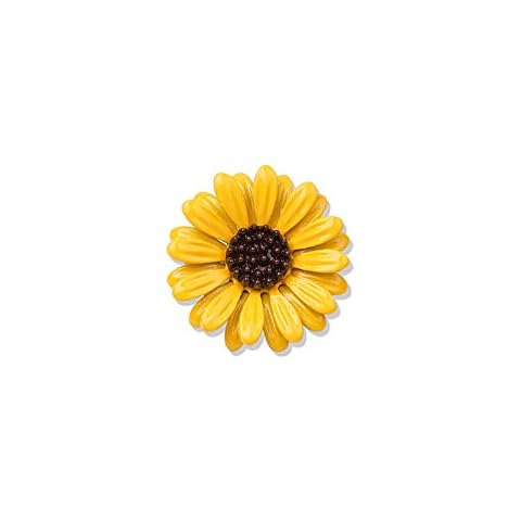 HUJUON Daisy Flower Brooch Pin for Women. Yellow Sunflower Collar Pin Chrysanthemum Brooch Coat Hat Sweater Accessories (Yellow) Cover